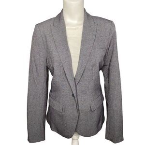 Womens Apt 9 Gray Notch Collar Single Breasted Blazer‎ Sz 12
